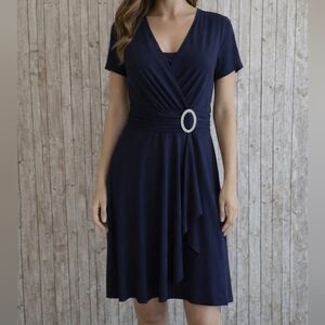 Women's R&M Richards Petite Dress Size 14P Navy